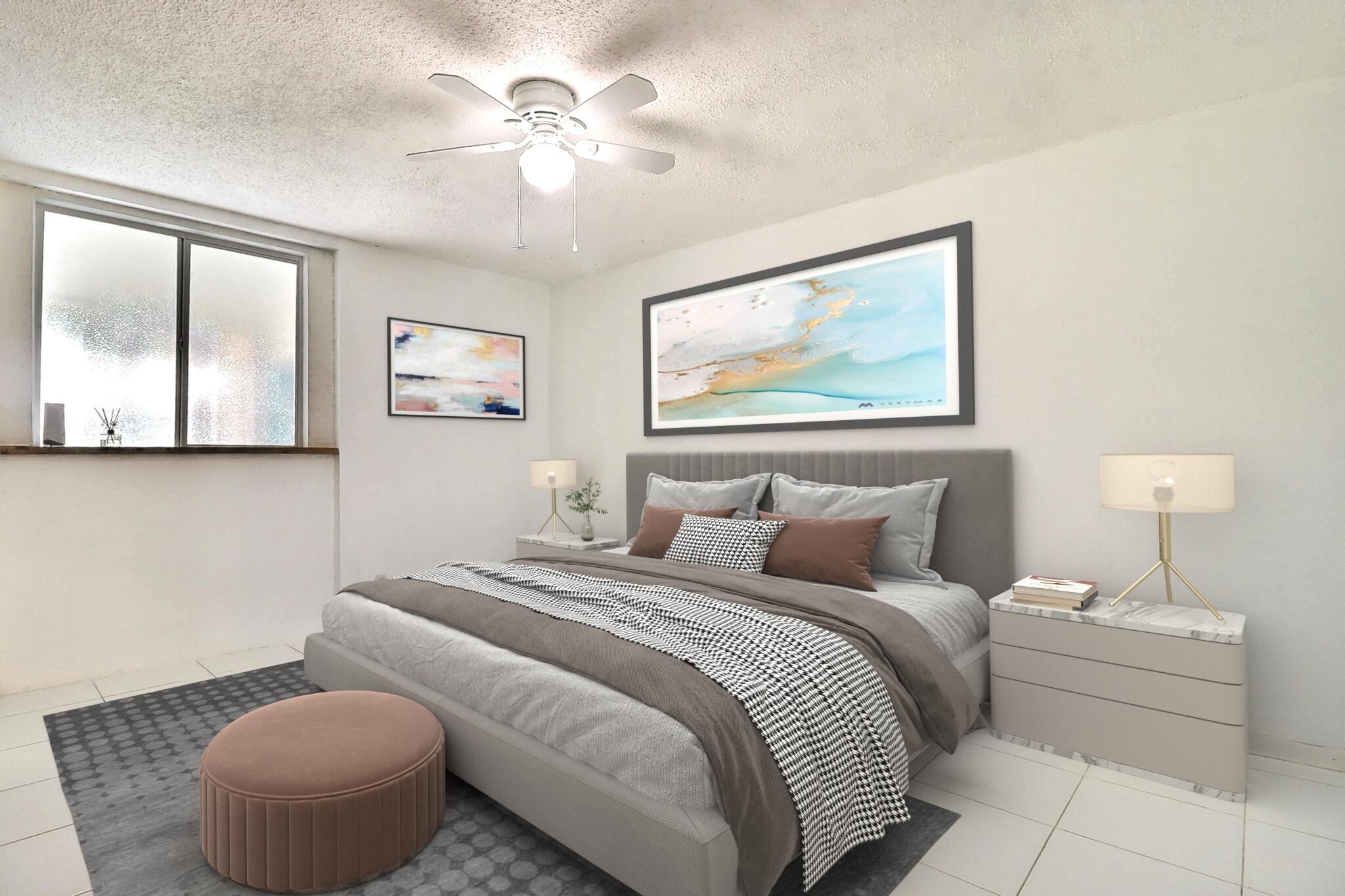 8577 Boca Glades Boulevard West, Unit D Boca Raton, FL 33434 - Photo 13 of 45 Virtually Staged Primary Bedroom