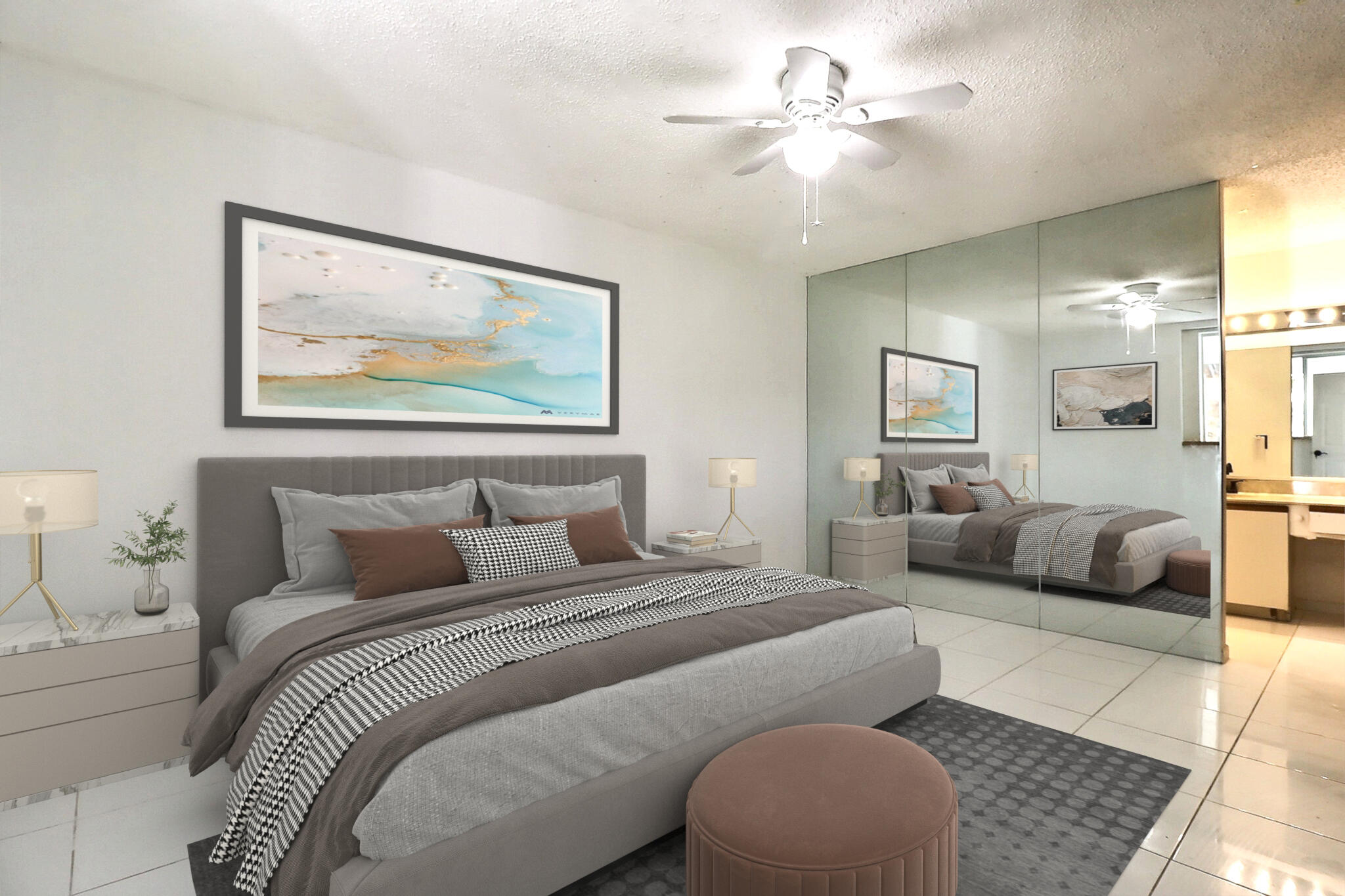 8577 Boca Glades Boulevard West, Unit D Boca Raton, FL 33434 - Photo 14 of 45 Virtually Staged Primary Bedroom