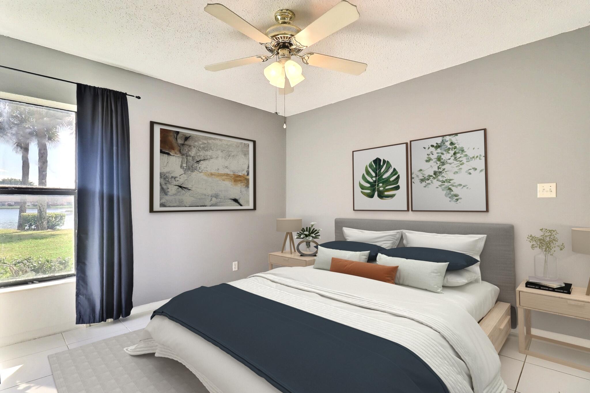 8577 Boca Glades Boulevard West, Unit D Boca Raton, FL 33434 - Photo 19 of 45 Virtually Staged 2nd Bedroom