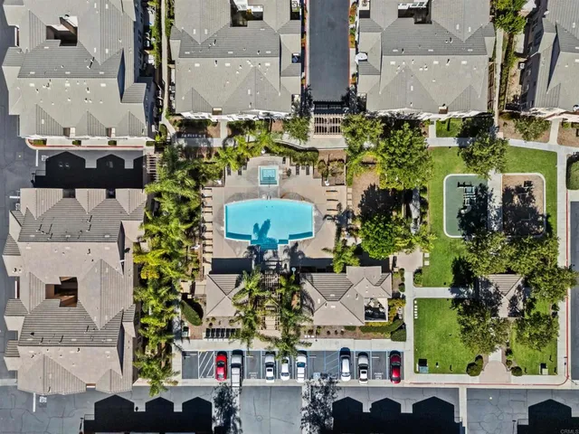 an aerial view of multiple houses