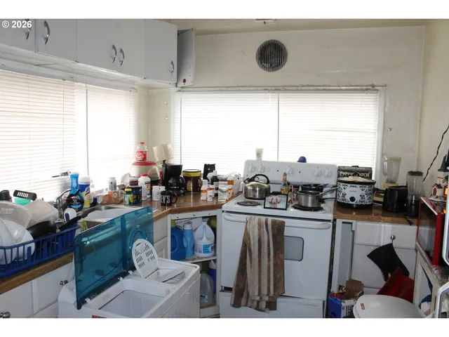 a kitchen with lots of counter top space