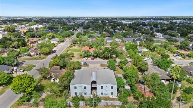 an aerial view of multiple house