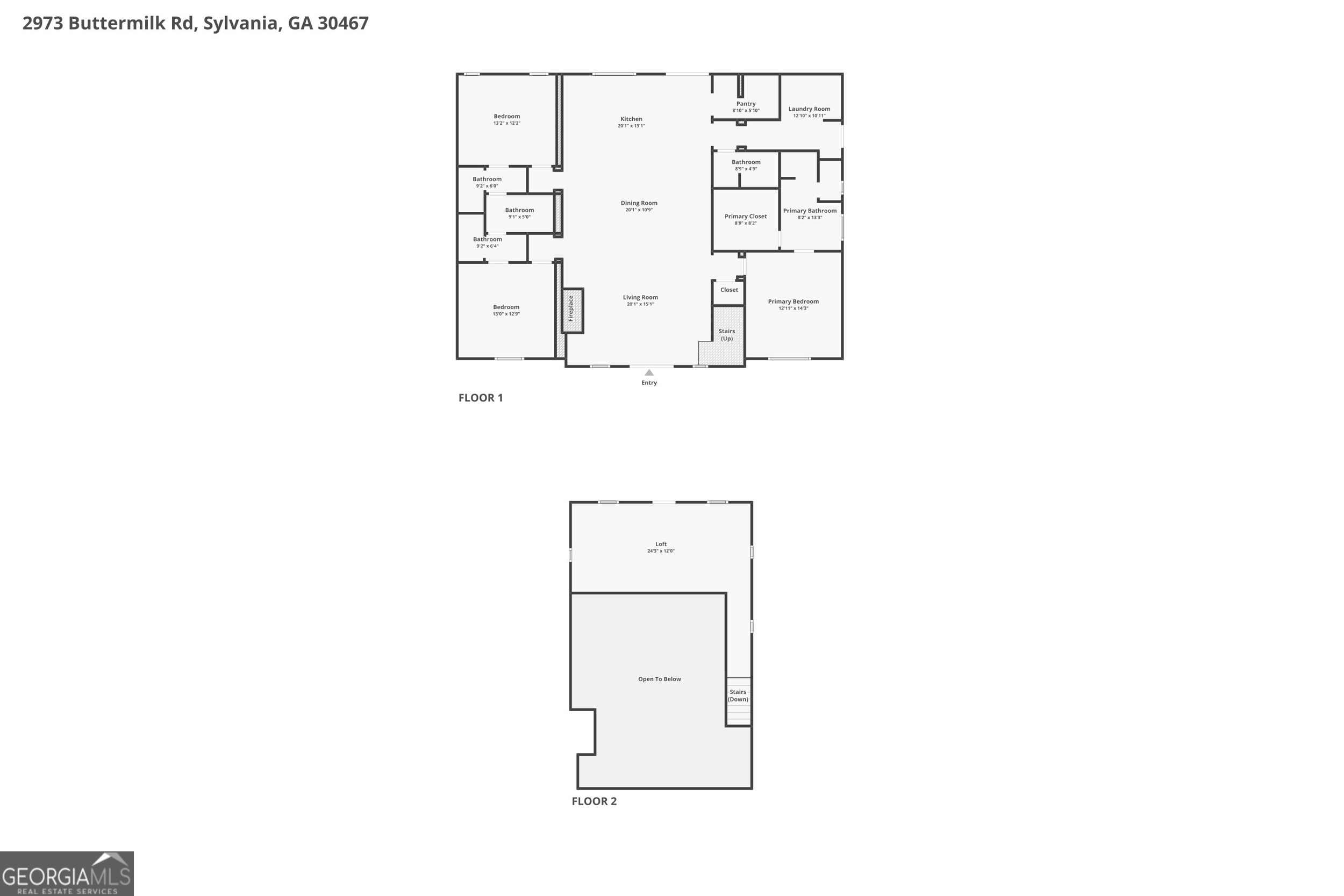 2973 Buttermilk Road Sylvania, GA 30467 - Photo 46 of 48 a picture of a floor plan