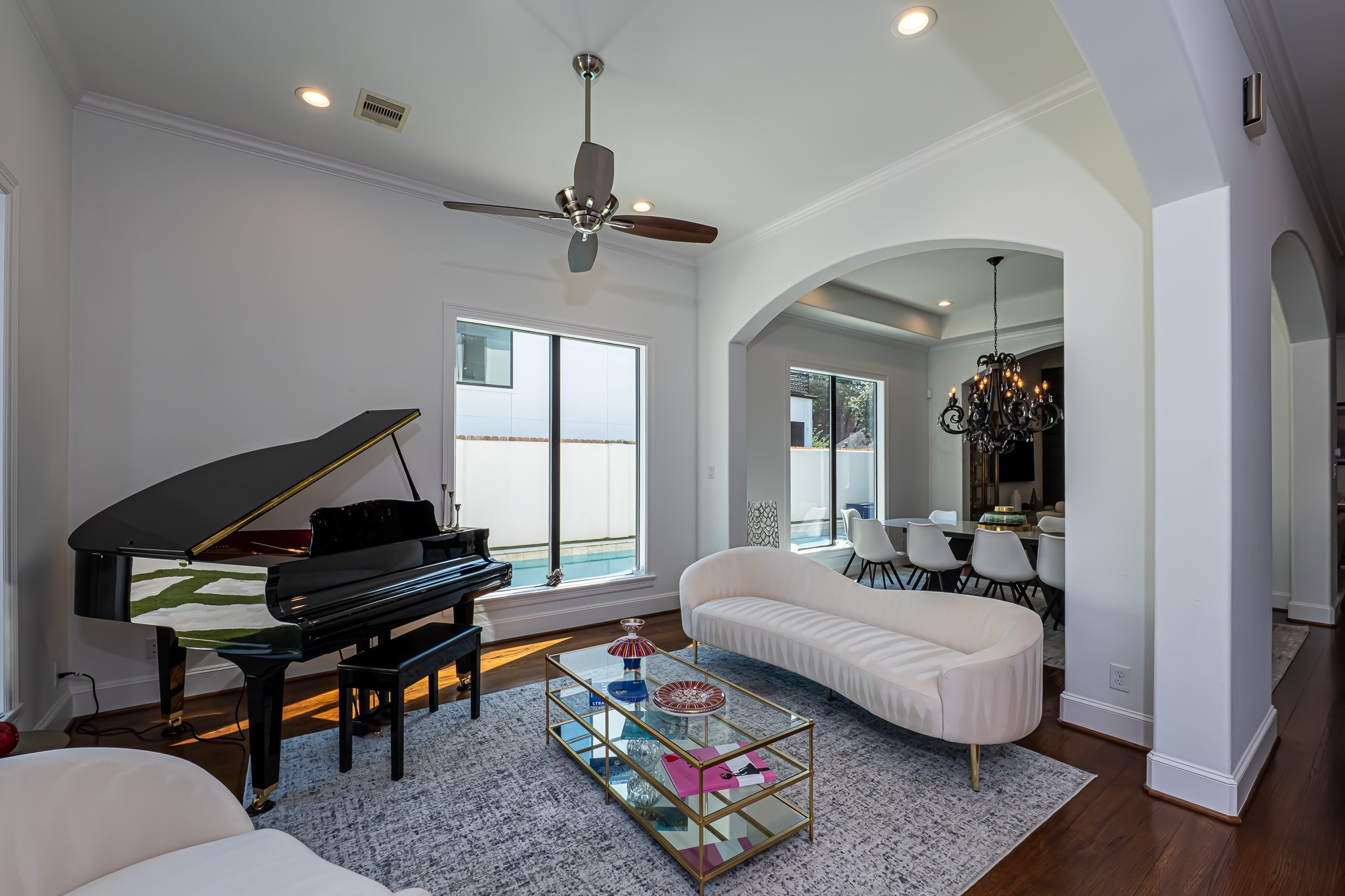 1409 Indiana Street Houston, TX 77006 - Photo 18 of 47 a living room with furniture and wooden floor