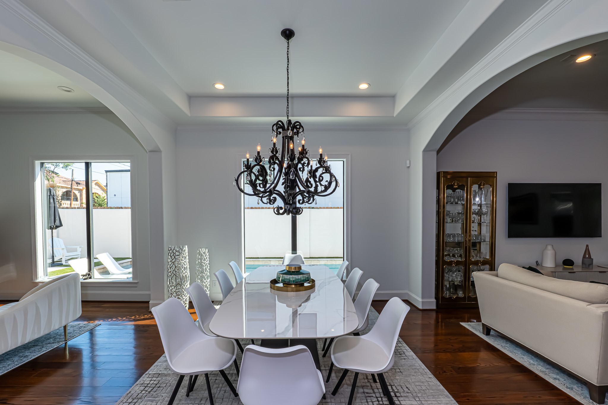 1409 Indiana Street Houston, TX 77006 - Photo 20 of 47 a view of a dining room with furniture window and wooden floor