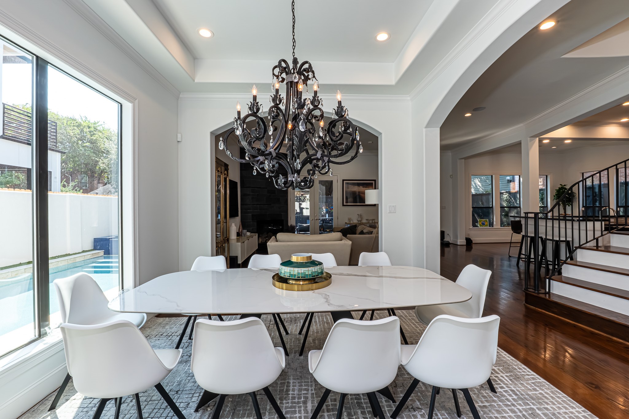 1409 Indiana Street Houston, TX 77006 - Photo 21 of 47 a view of a dining room with furniture window and outside view