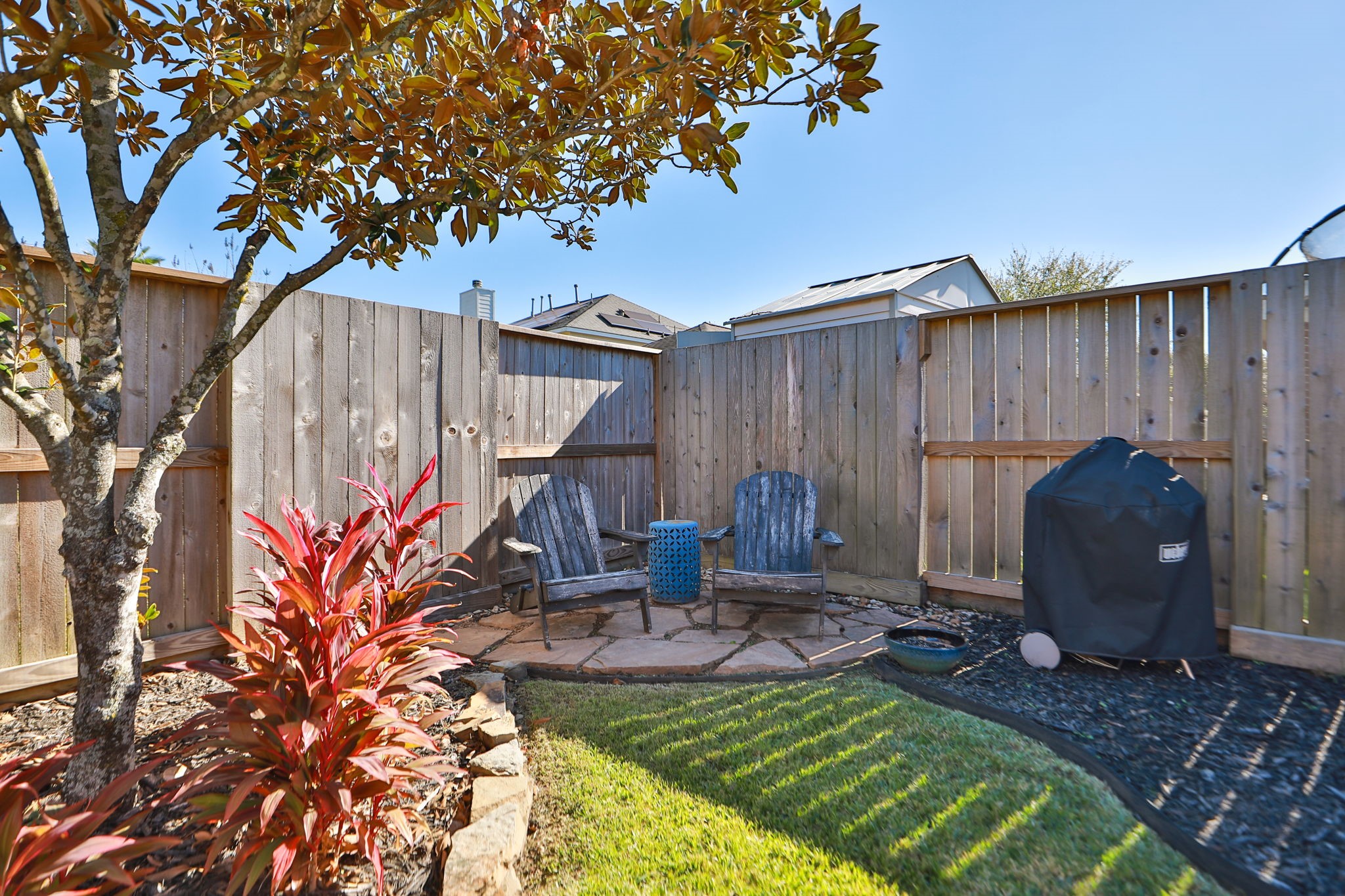 1214 Berwick Manor Court Spring, TX 77379 - Photo 44 of 49 Cute relaxation area! French drains are in place and updated sprinkler system.