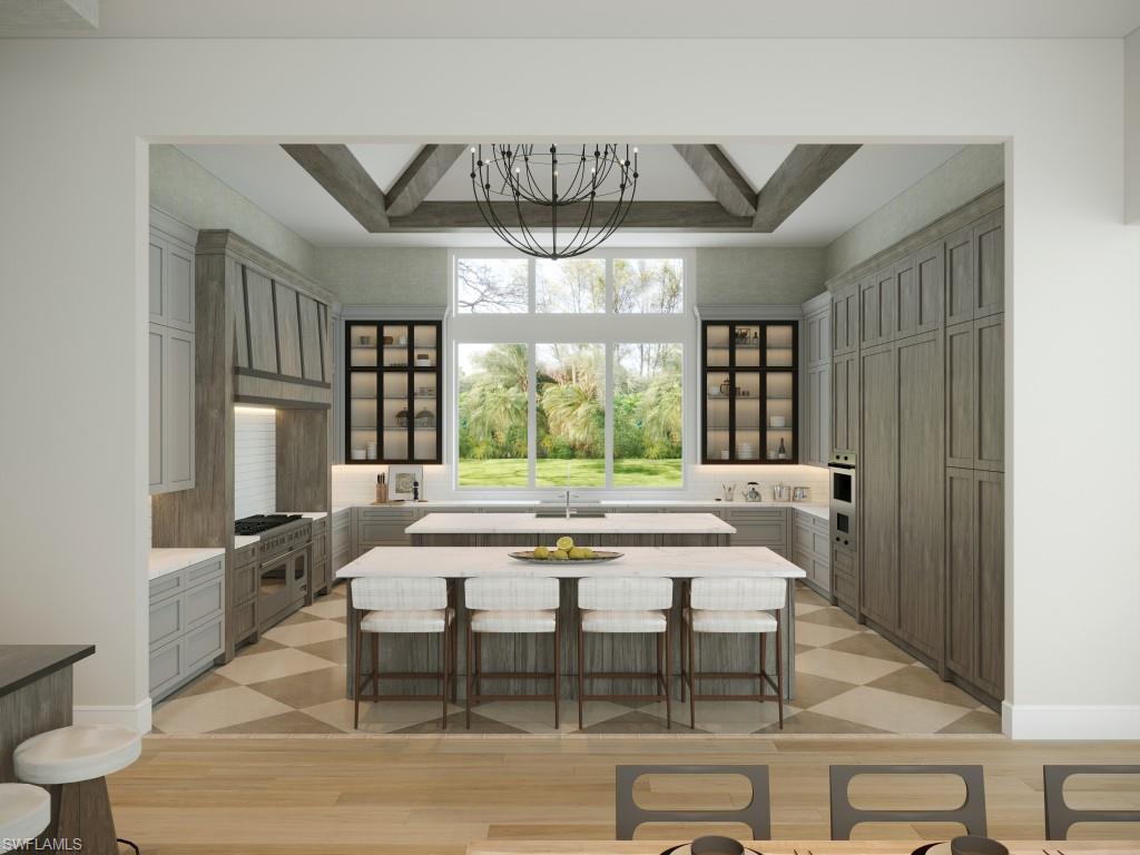 465 Gordonia Road Naples, FL 34108 - Photo 5 of 12 a dining room with wooden floor and a floor to ceiling window