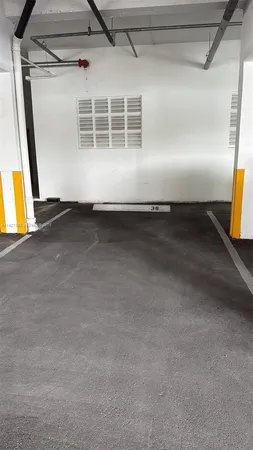 a view of a car park window