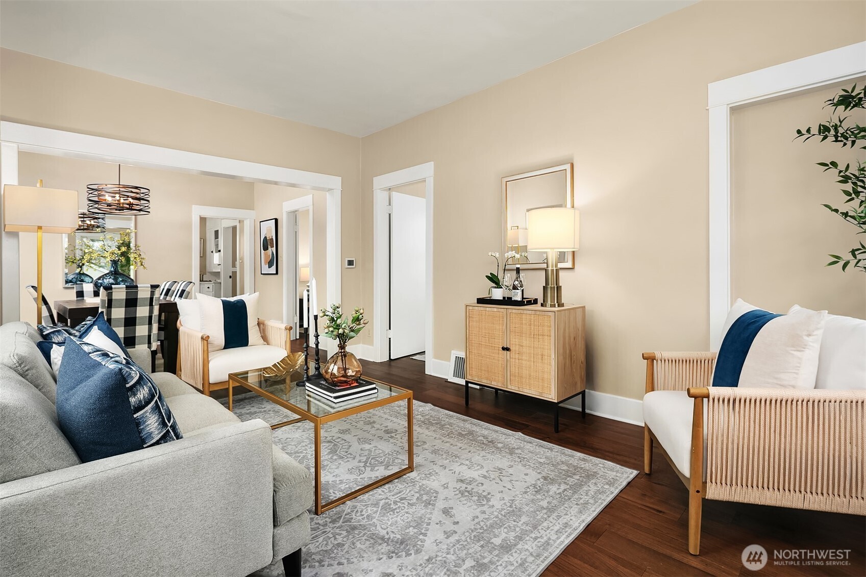 511 West McGraw Street Seattle, WA 98119 - Photo 3 of 21 a living room with furniture and wooden floor