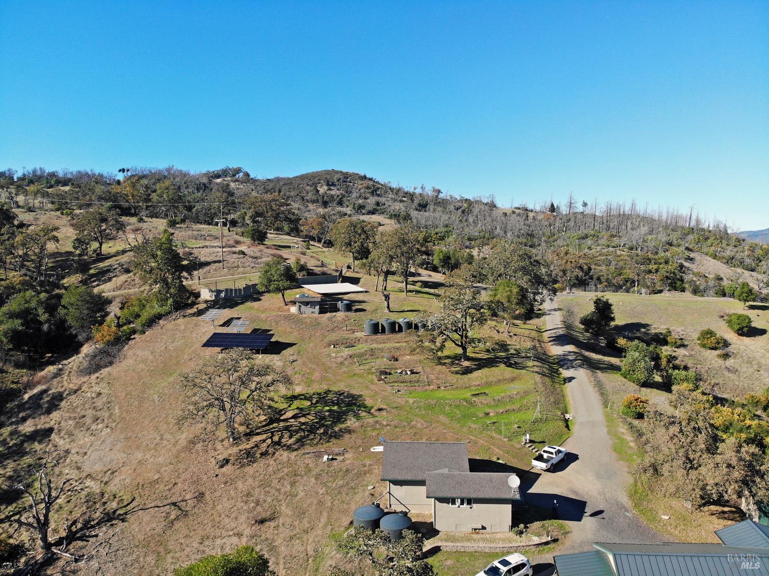 11401 Bakers Creek Road Redwood Valley, CA 95470 - Photo 51 of 70 an aerial view of residential houses with outdoor space