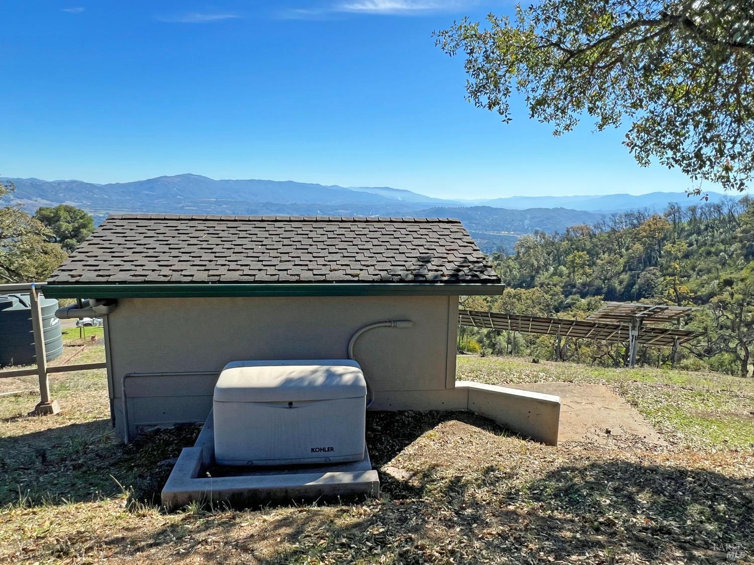 11401 Bakers Creek Road Redwood Valley, CA 95470 - Photo 60 of 70 a view of a terrace with a bench