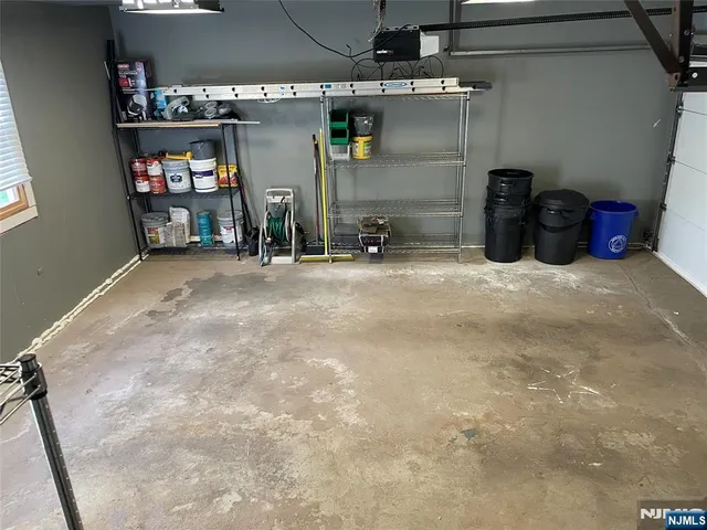 a view of a garage