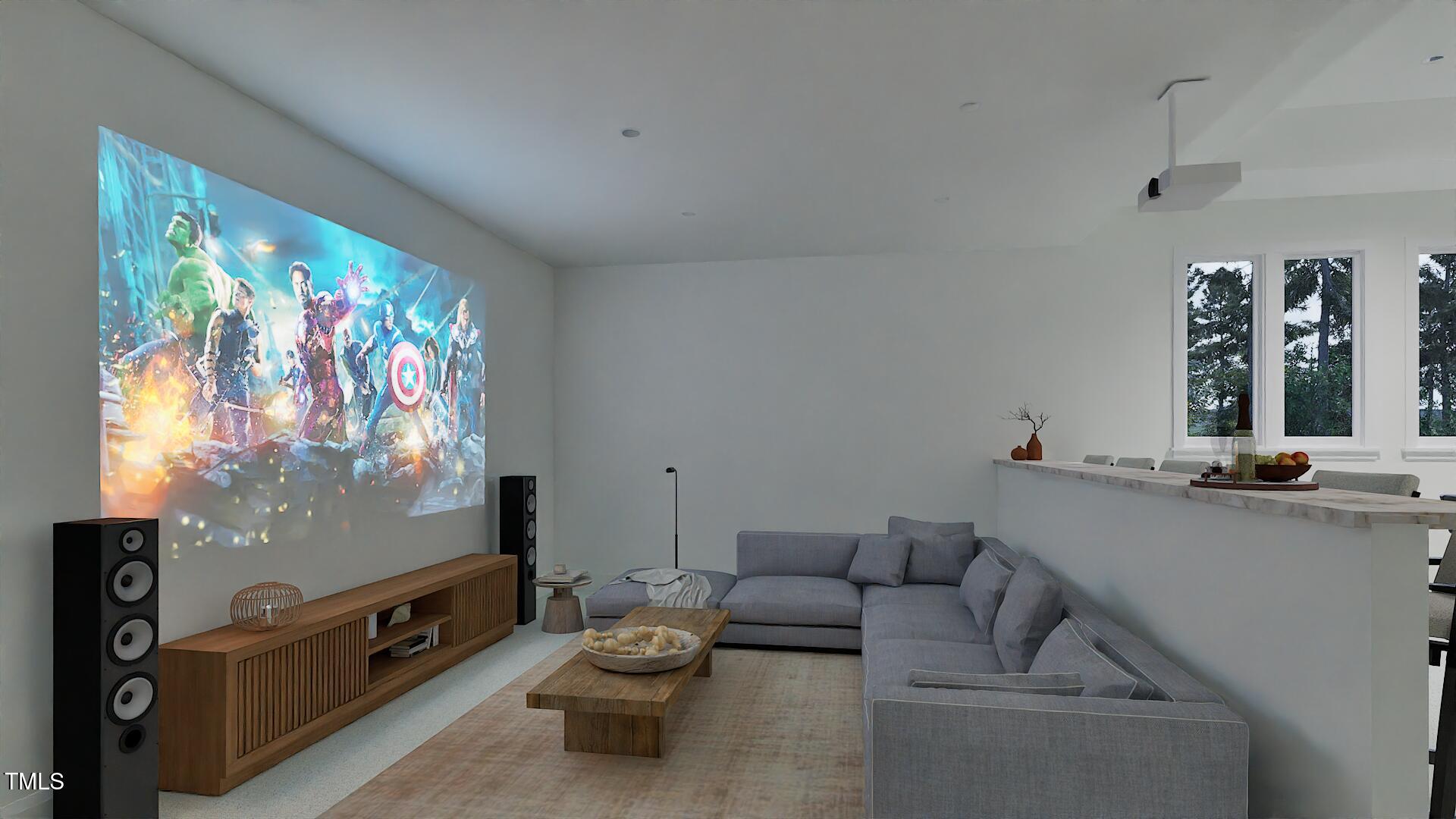 5013 Coronado Drive Raleigh, NC 27609 - Photo 67 of 76 a living room with furniture and a flat screen tv