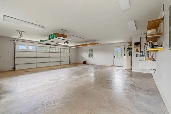 a view of a garage