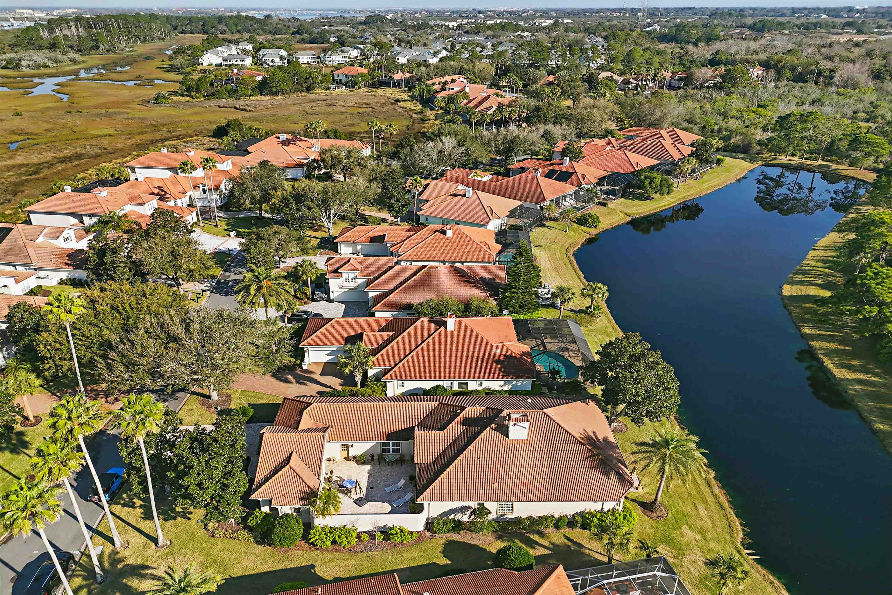 322 Fiddlers Point Drive St. Augustine, FL 32080 - Photo 54 of 58 an aerial view of residential houses with outdoor space