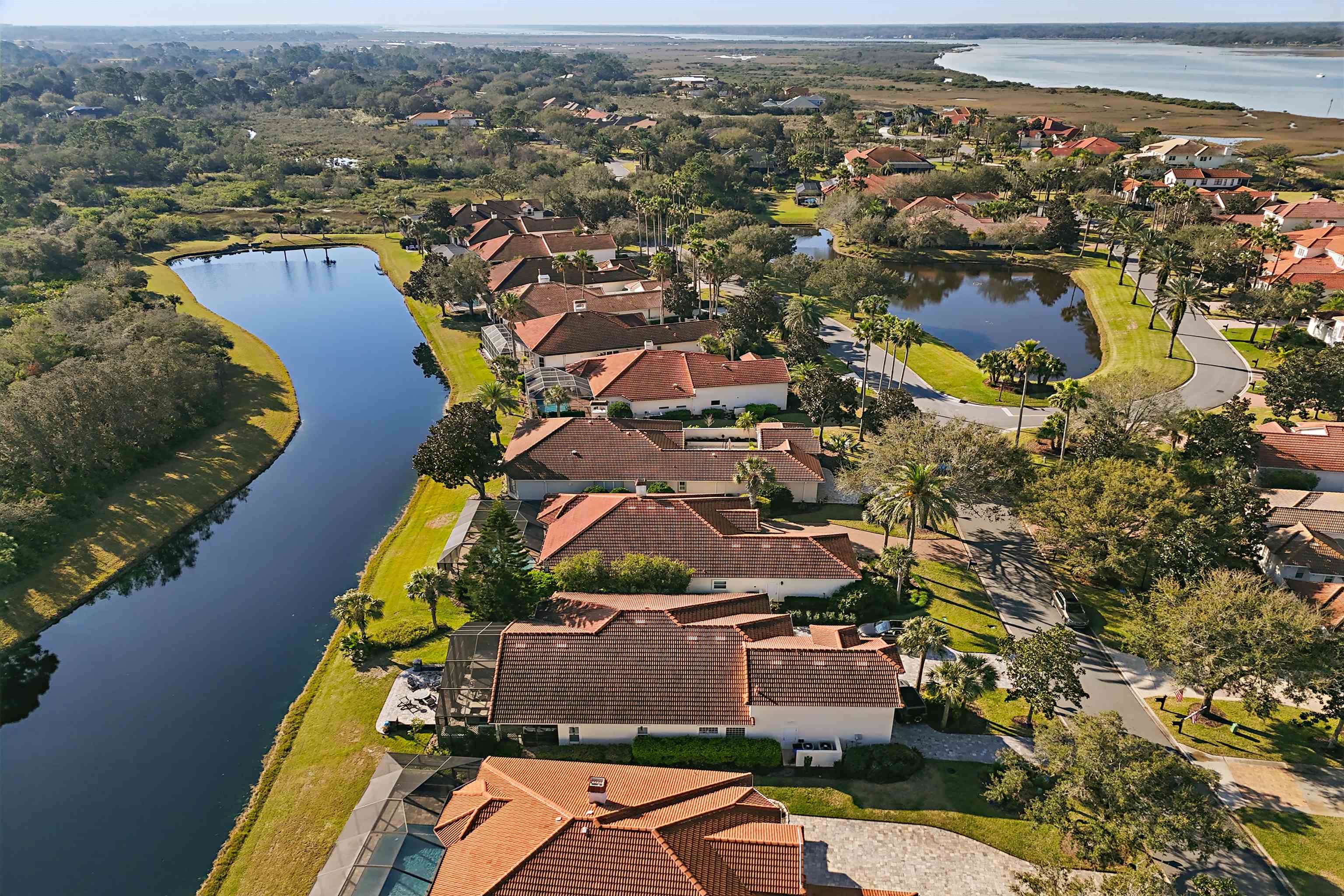 322 Fiddlers Point Drive St. Augustine, FL 32080 - Photo 56 of 58 an aerial view of residential houses with outdoor space