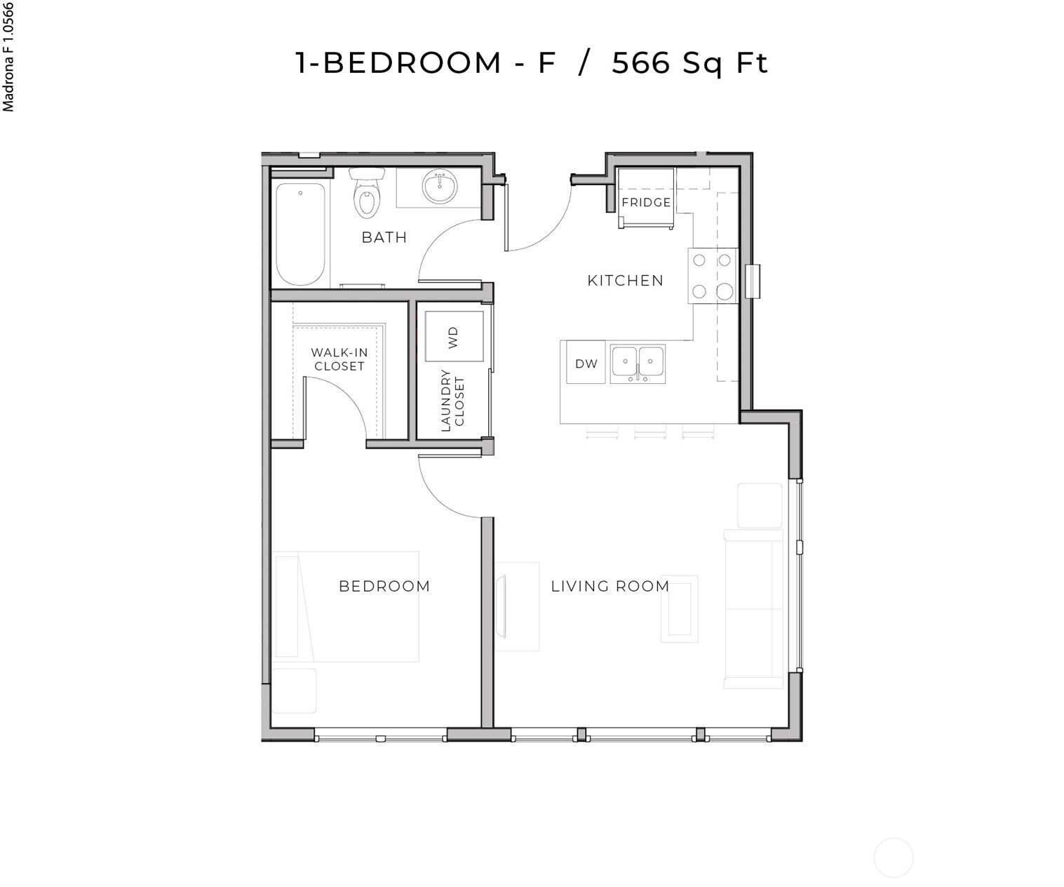 820 North State Street, Unit 521 Bellingham, WA 98225 - Photo 3 of 4 a picture of a floor plan