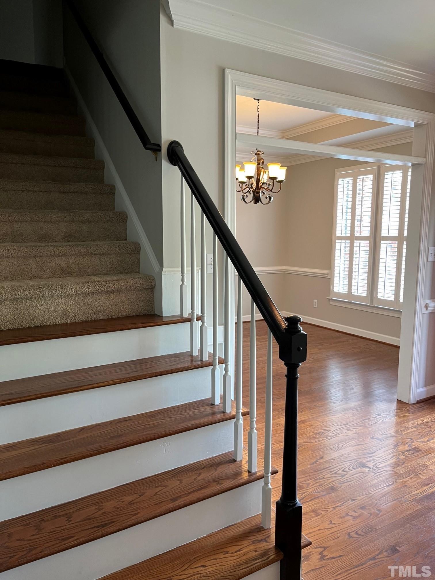 6317 Belle Crest Drive Raleigh, NC 27612 - Photo 11 of 29 a view of entryway and hall with wooden floor