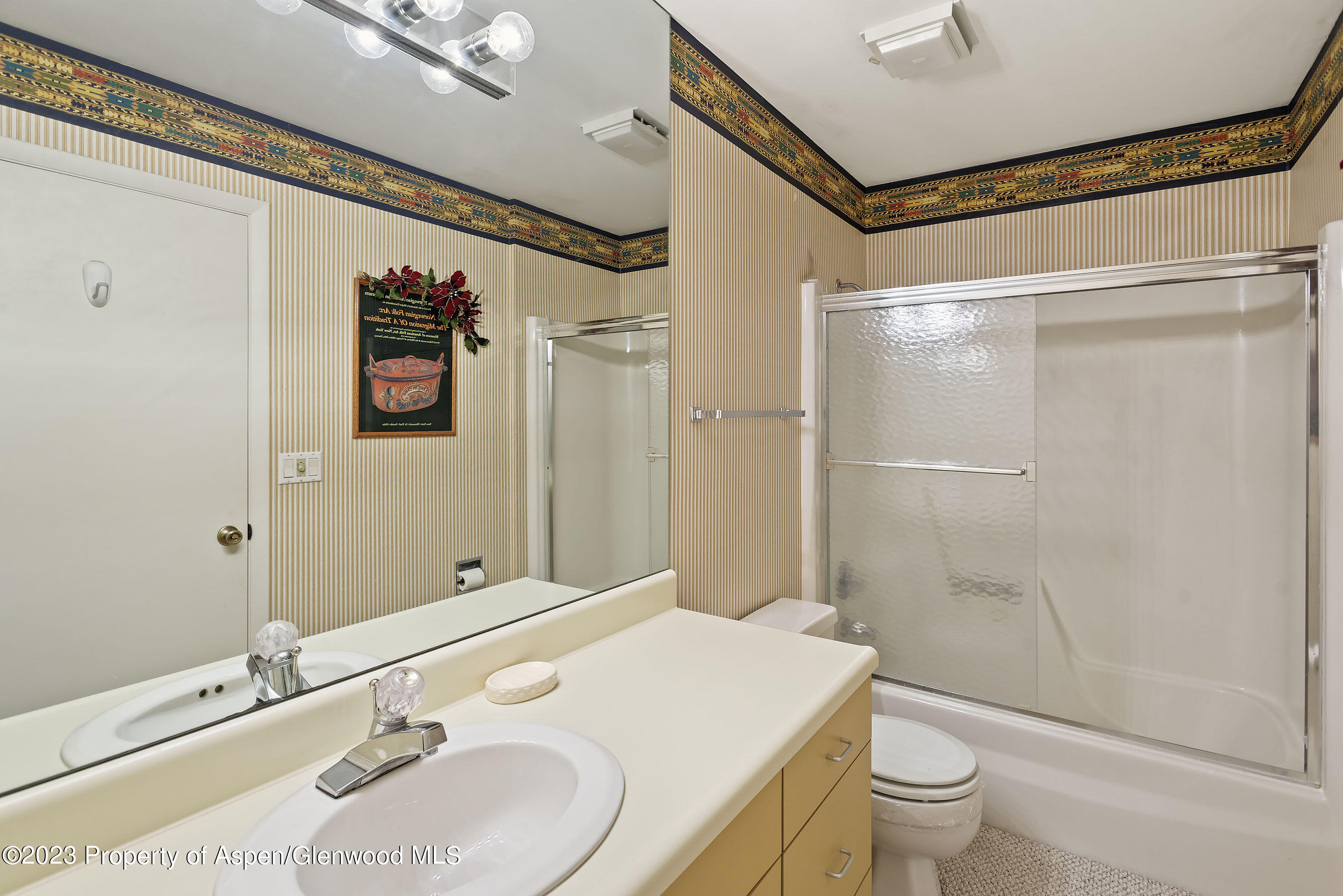 800 Bonita Drive, Unit 1 Aspen, CO 81611 - Photo 17 of 18 a bathroom with a sink toilet and shower
