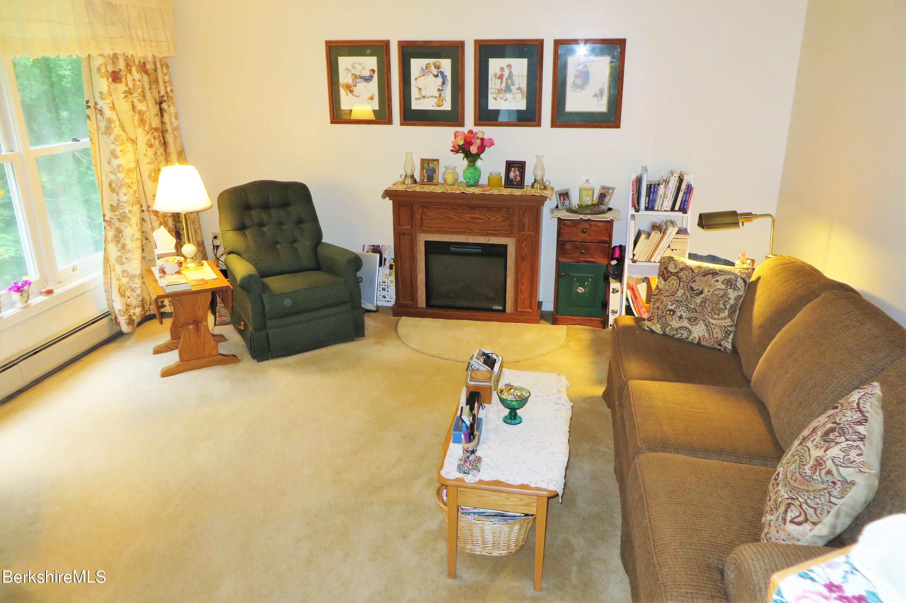 751 Mohawk Trail, Unit 1D North Adams, MA 01247 - Photo 14 of 32 a living room with furniture and a fireplace