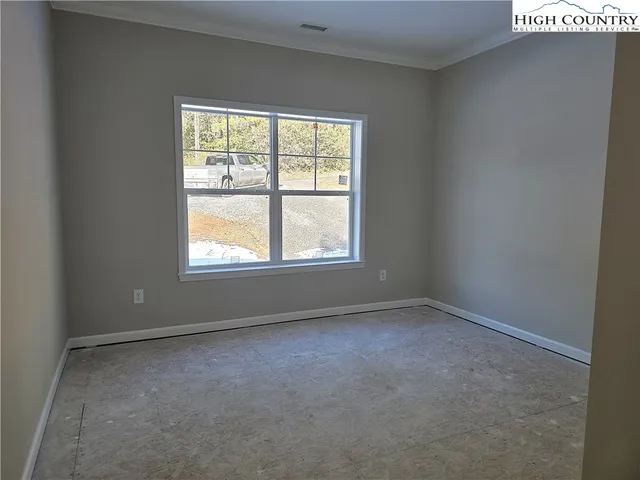 an empty room with a window