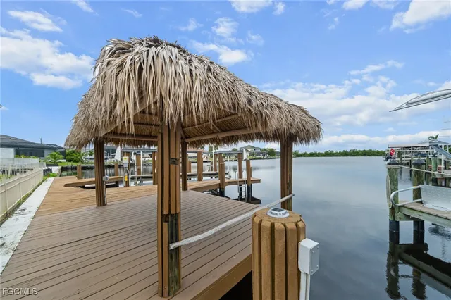 a view of a swimming pool with a lounge chairs