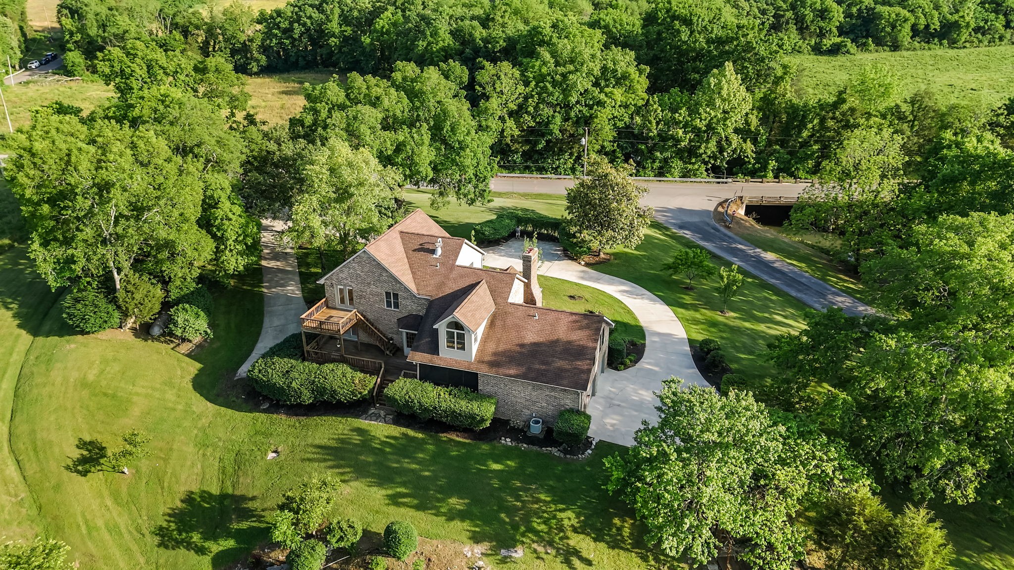 205 Normandy Road Wartrace, TN 37183 - Photo 14 of 70 an aerial view of a house with a yard and lake view