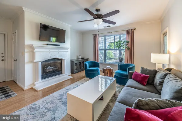 a living room with furniture or outdoor view and a fireplace