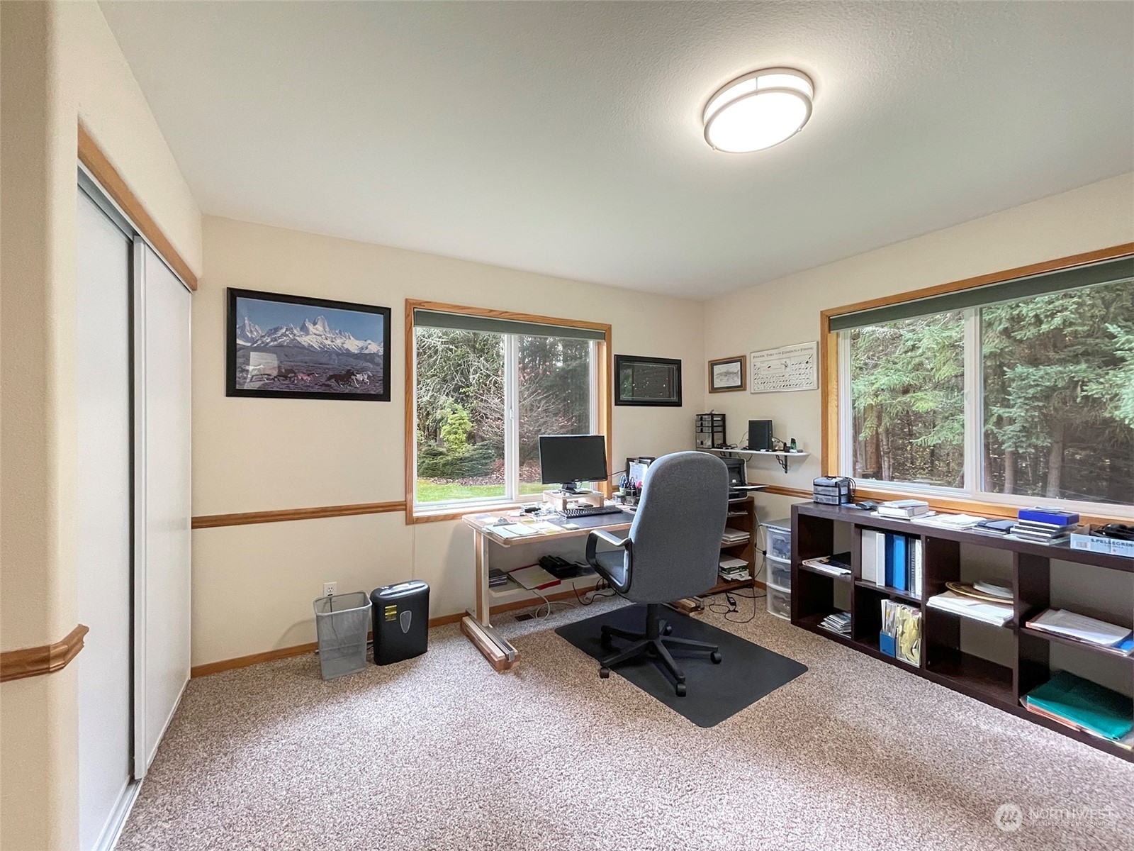 61 Sunny Dell Lane Sequim, WA 98382 - Photo 16 of 40 a view of a livingroom with workspace and a window