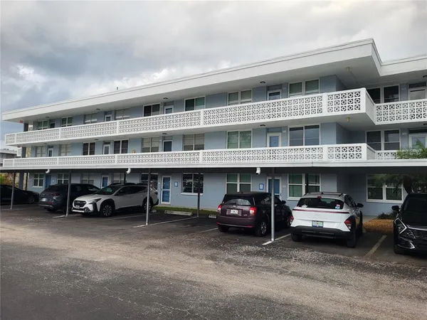 a car parked in front of a building