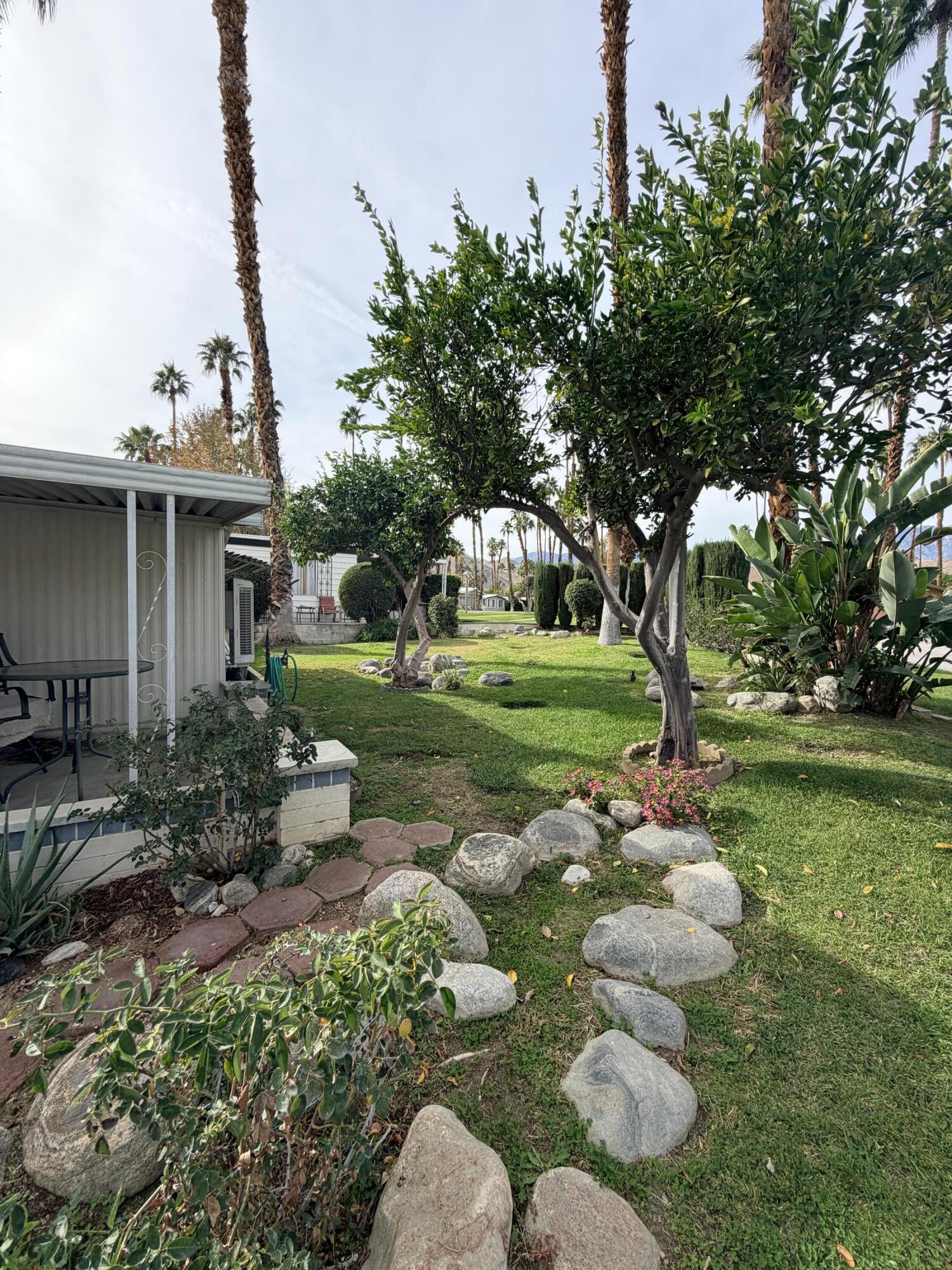 288 Turf Paradise Street Rancho Mirage, CA 92270 - Photo 8 of 18 a backyard of a house with lots of green space