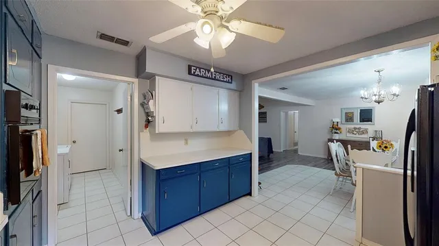 a kitchen with a refrigerator a sink and a cabinets