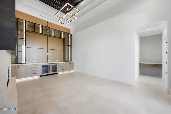 a view of a hallway with front door
