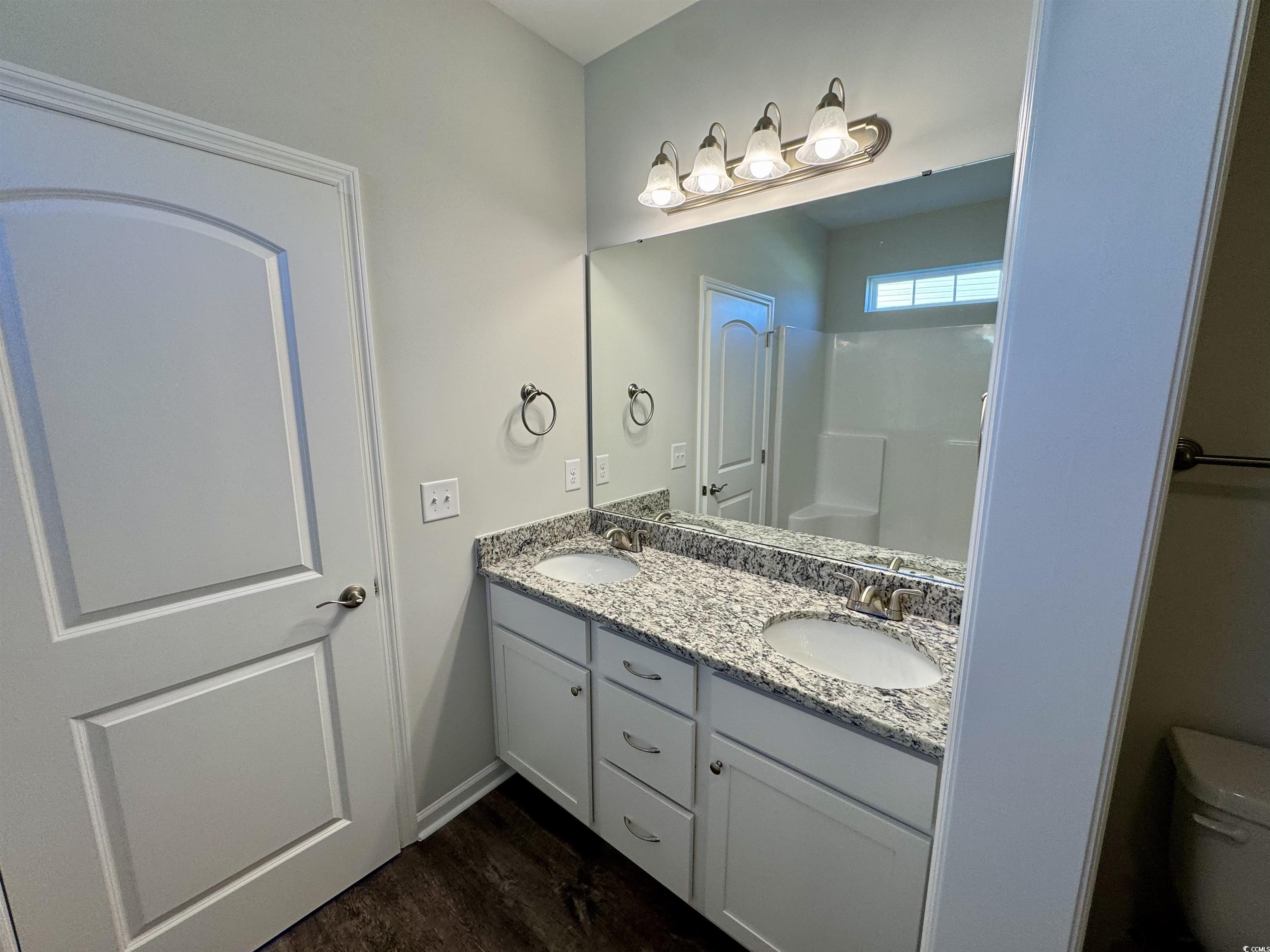 594 Shallow Cv Drive Conway, SC 29527 - Photo 18 of 29 Full bath featuring double vanity, dark wood finis