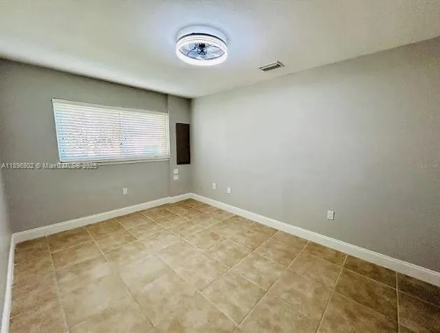 an empty room with a window