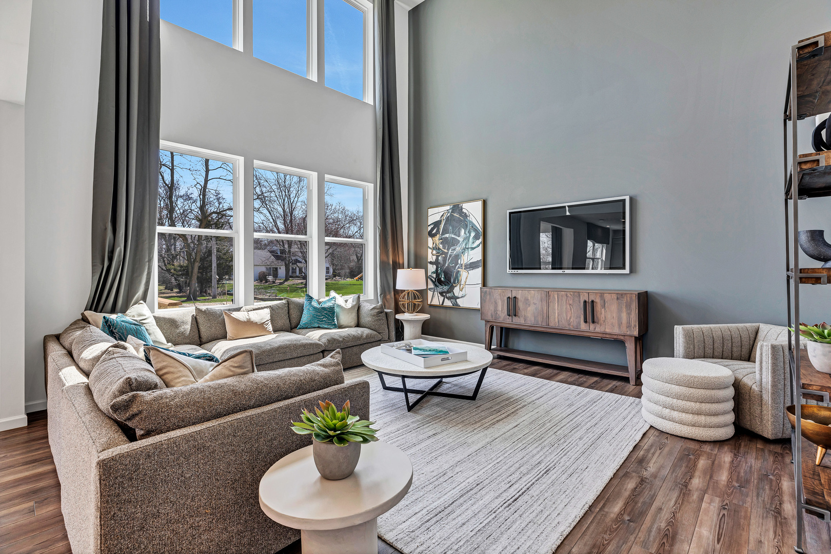 2416 Lucent Lane Naperville, IL 60563 - Photo 4 of 20 a living room with furniture and a large window