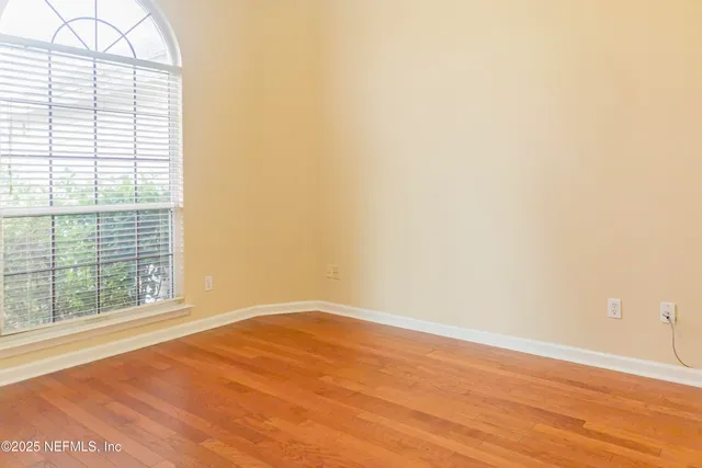 an empty room with a window