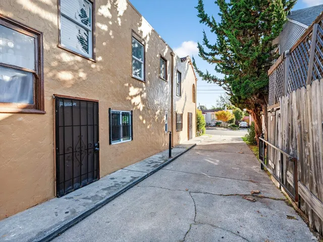 a backyard of a house