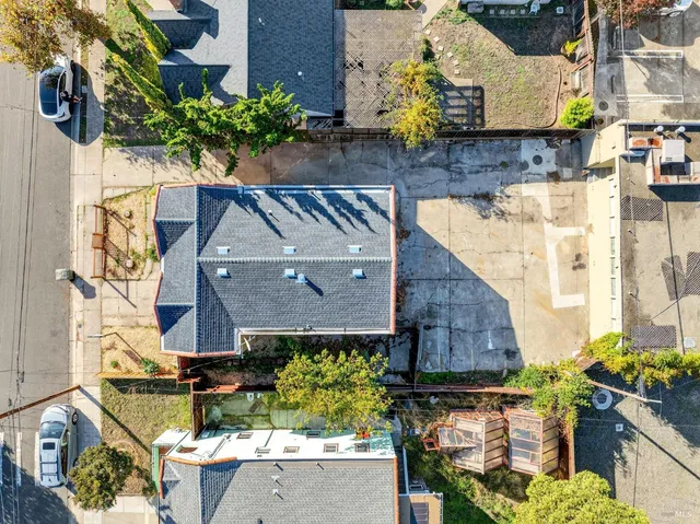 an aerial view of a city