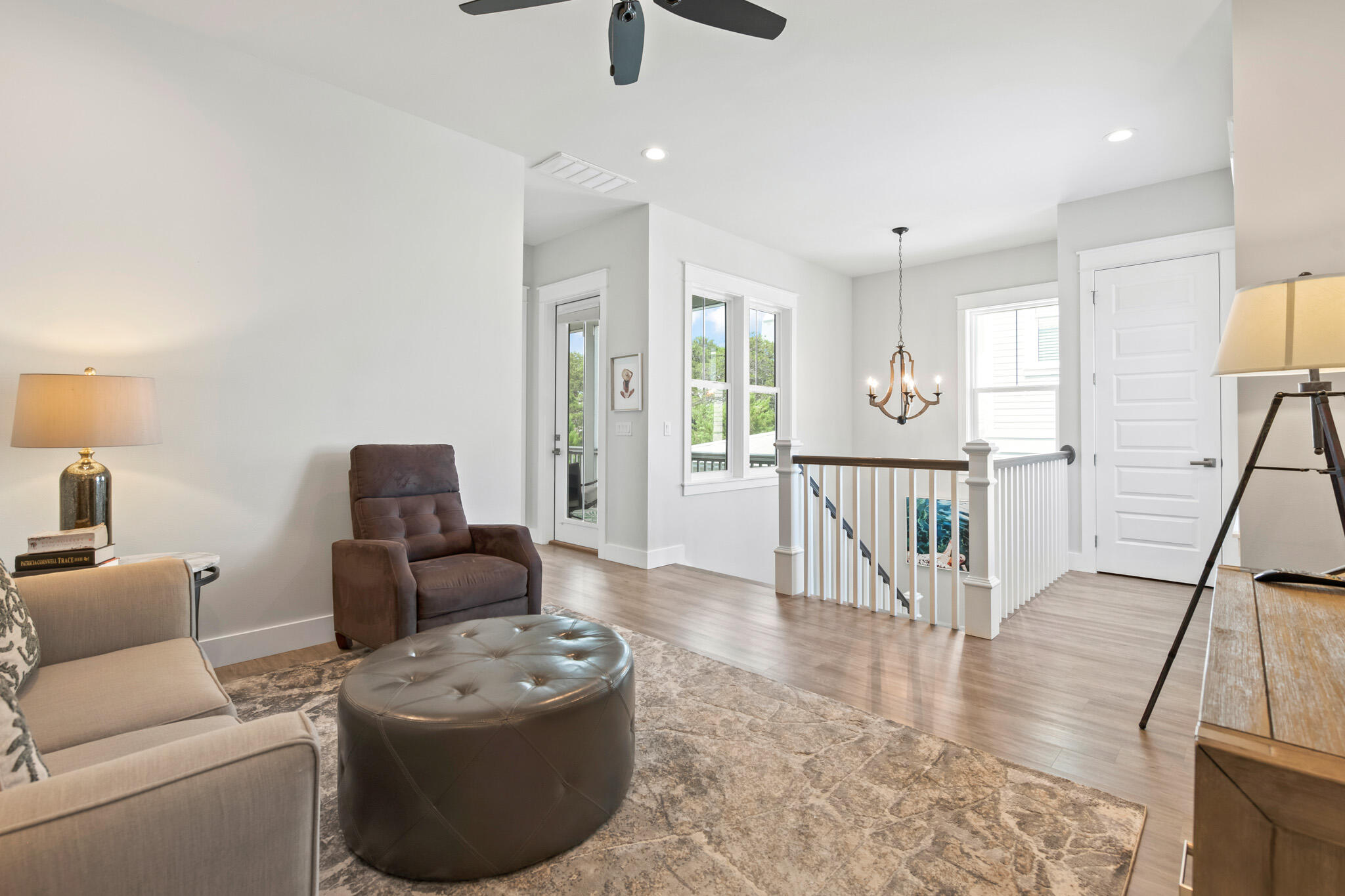 500 Gulfview Circle Santa Rosa Beach, FL 32459 - Photo 32 of 69 a living room with furniture and a wooden floor
