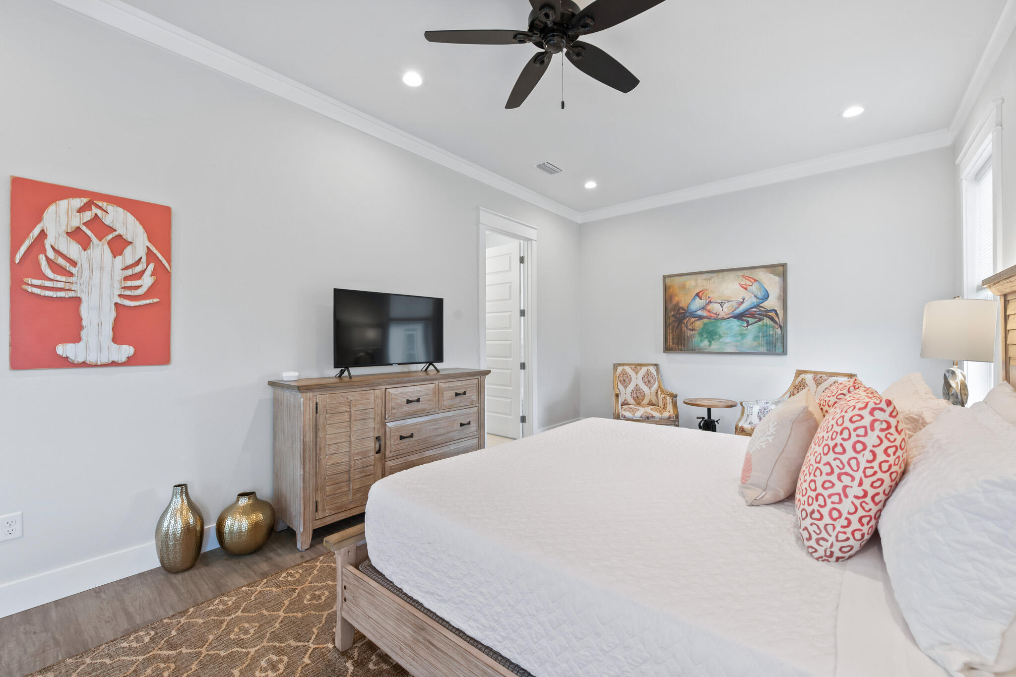500 Gulfview Circle Santa Rosa Beach, FL 32459 - Photo 39 of 69 a bedroom with a bed and furniture