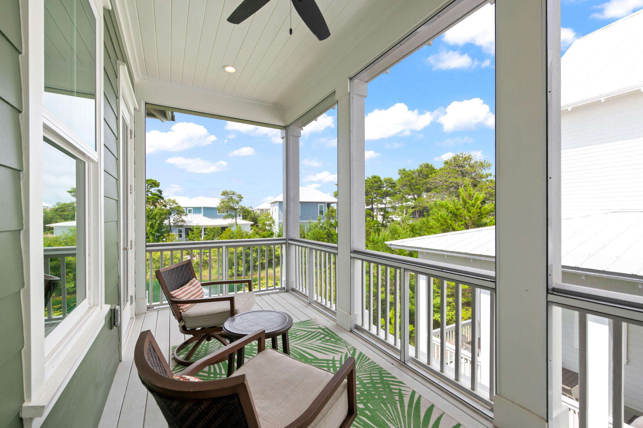 500 Gulfview Circle Santa Rosa Beach, FL 32459 - Photo 43 of 69 a view of a porch with furniture and a yard