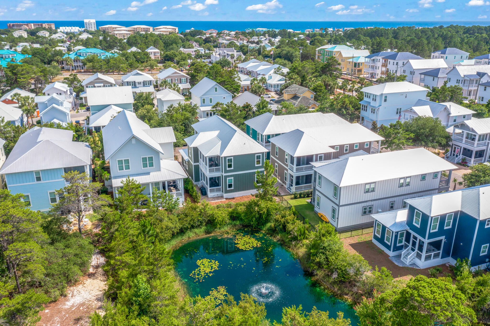 500 Gulfview Circle Santa Rosa Beach, FL 32459 - Photo 64 of 69 an aerial view of a house with a garden