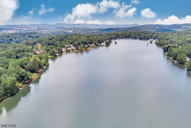 a view of lake and mountain