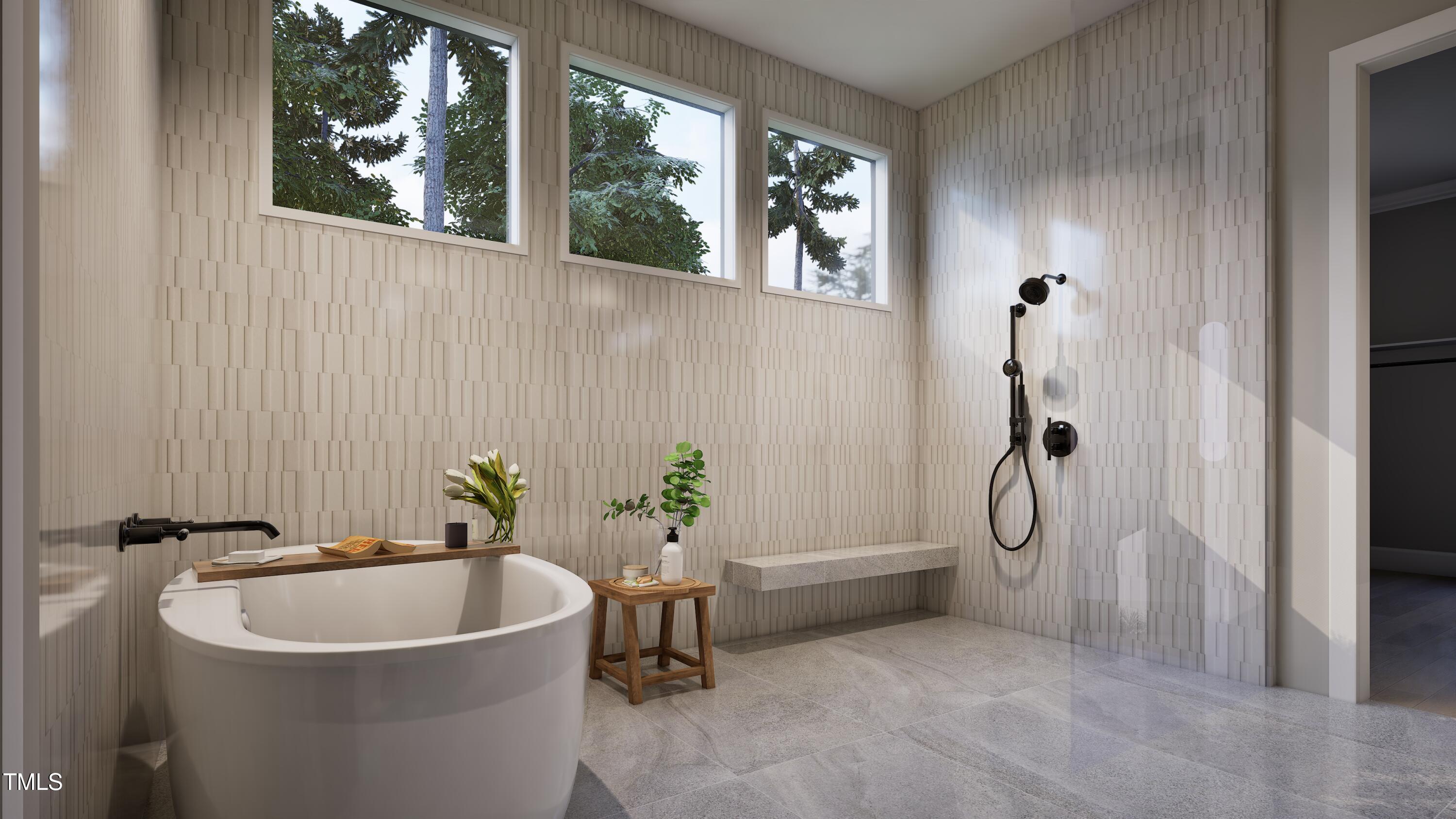 404 Shinleaf Pond Trail Raleigh, NC 27614 - Photo 14 of 37 a bathroom with a sink a window and a shower