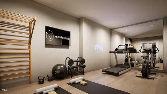 a living room with furniture a large window and a flat screen tv