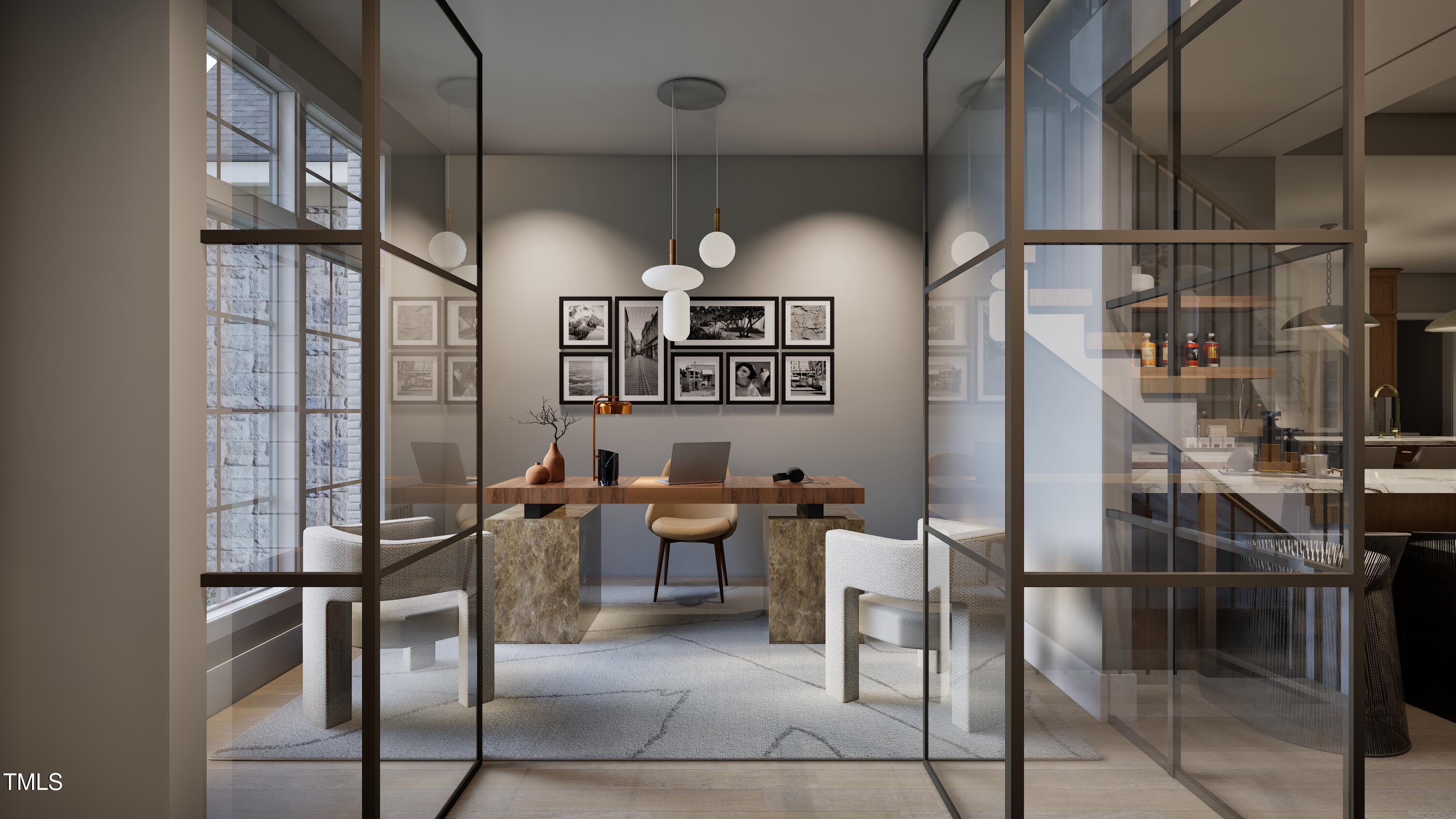 404 Shinleaf Pond Trail Raleigh, NC 27614 - Photo 4 of 37 an open kitchen with dining table and chairs