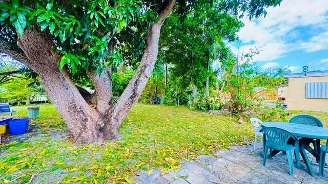 a view of yard with green space
