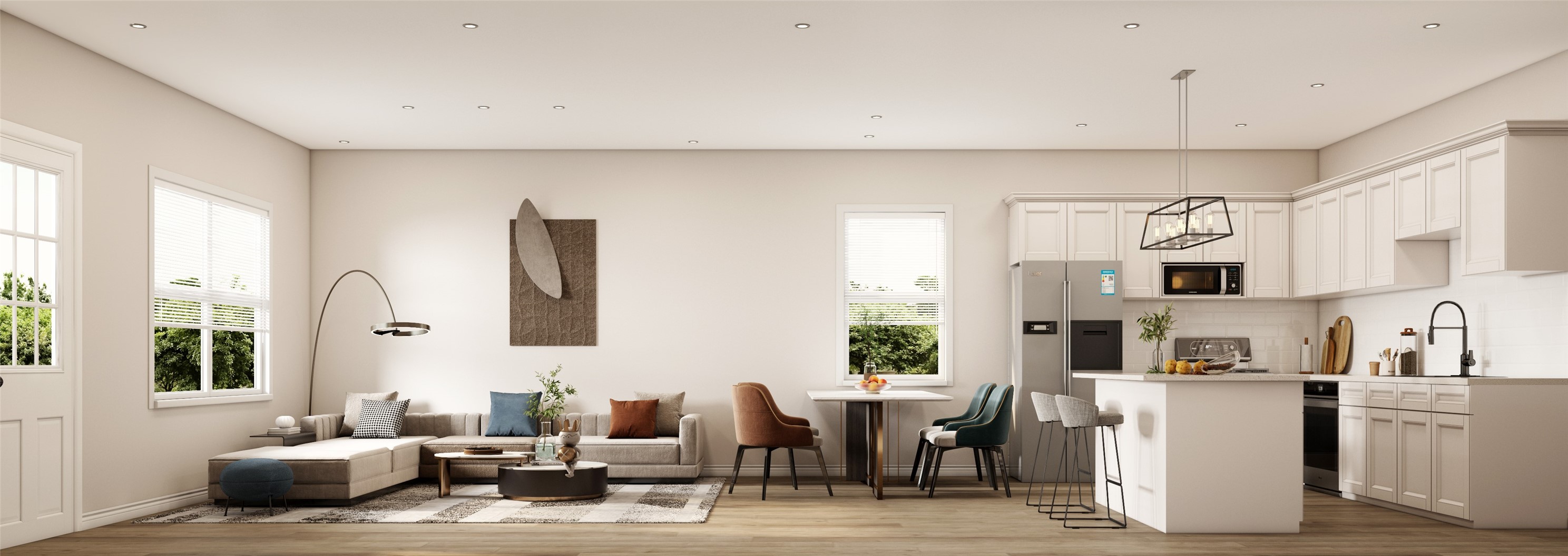 6111 Haight Street Houston, TX 77028 - Photo 12 of 21 a living room with stainless steel appliances kitchen island granite countertop furniture and a kitchen view